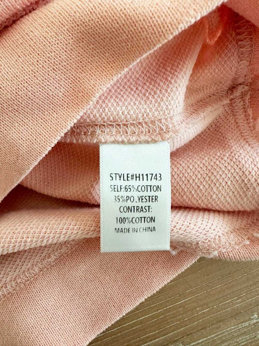 Jodifl Raglan Ringer Top - Peach - SMALL - Picture 5 of 5